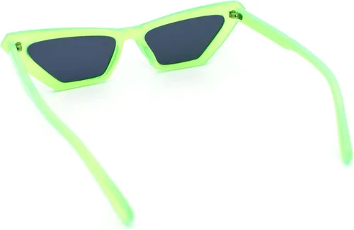 Vista 8 de Gafas de sol cuadradas de ojo de gato de los años 80 de neón para mujer