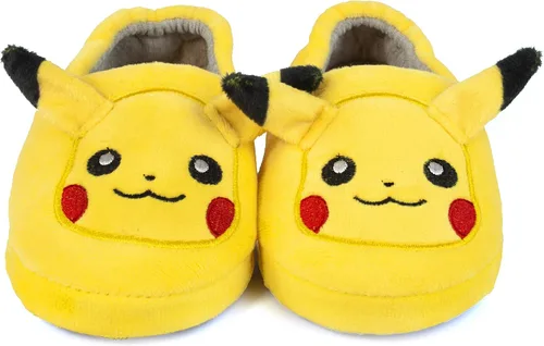 Vista 5 de Pokemon Pikachu - Pantuflas para niños y niñas con personajes 3D, Amarillo