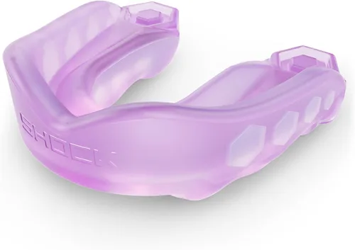 Vista 14 de Shock Doctor Gel Max - Protector bucal, protección resistente y ajuste personalizado, juvenil, frambuesa azul