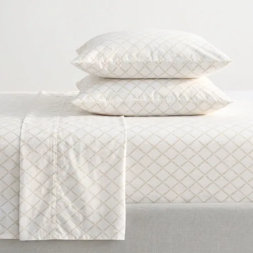 Vista 70 de Martha Stewart - Juego de sábanas tamaño individual con sábana bajera y funda de almohada, ropa de cama de percal de algodón con una sensación