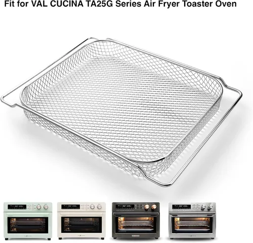 Vista 3 de VAL CUCINA Cesta de freír de aire, compatible con horno tostador de freidora de aire TA-25G (cesta para freidora de aire)
