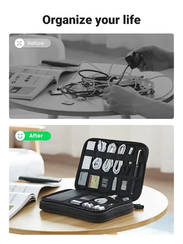 Vista 6 de UGREEN Paquete de estuche para auriculares con bolsa organizadora de viaje