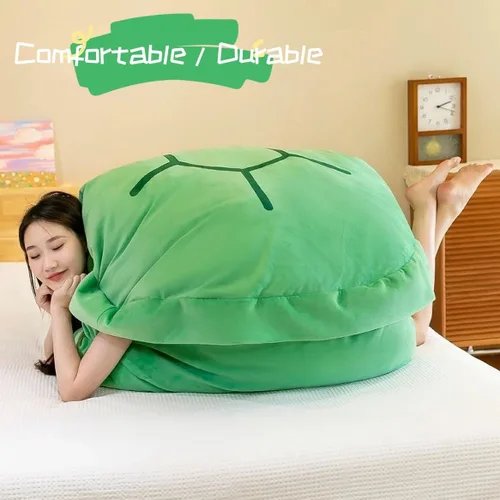 Vista 3 de BXEBUI Almohadas de concha de tortuga de 40 pulgadas con peso, disfraz de animal de peluche divertido, regalo para niños y adultos (40 pulgadas)