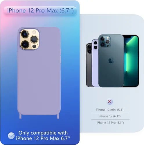 Vista 192 de Funda compatible con iPhone 8 Plus, iPhone 7 Plus/6 Plus/6S Plus con cordón, funda cruzada para iPhone con correa ajustable de silicona para iPhone