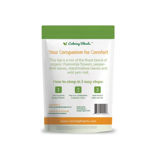 Vista 2 de Calming Blends Folleto de té y dieta de diverticulitis Incluye té calmante original 1 paquete