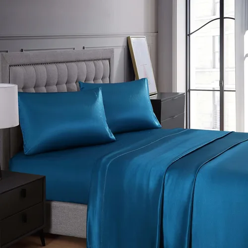 Vista 15 de Beatrice Home Fashions Juego de sábanas Queen de satén 100% poliéster Leopardo