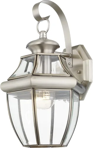 Vista 4 de Livex Lighting 2151-91 Monterey - Farol de pared de latón macizo