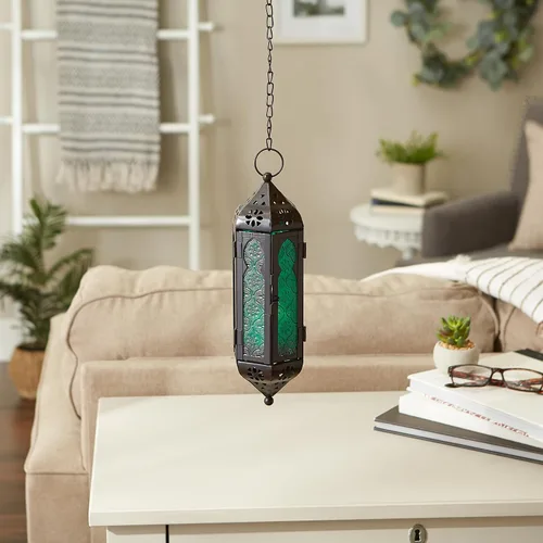 Vista 3 de Accent Plus 57070457 - Farol colgante azul, color negro