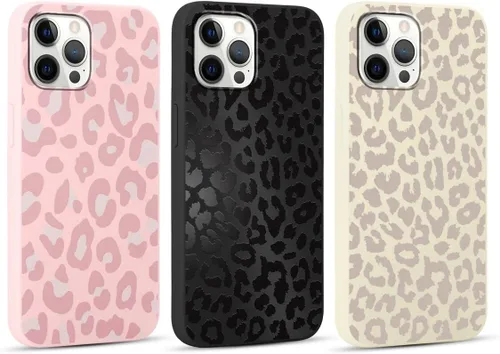 Vista 36 de Paquete de 3 Lindas Fundas con Estampado de Guepardo para iPhone 7/8/SE 2020/SE 2022 de 4.7", Fundas de Diseño Estético de Leopardo de Silicona