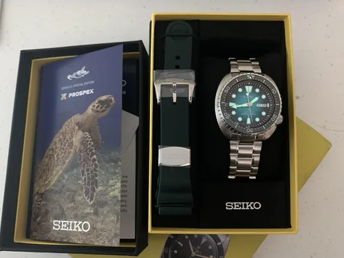 Vista 4 de Seiko Prospex SRPH59 - Reloj automático con esfera azul de 6562ft para conservación del océano Buceador
