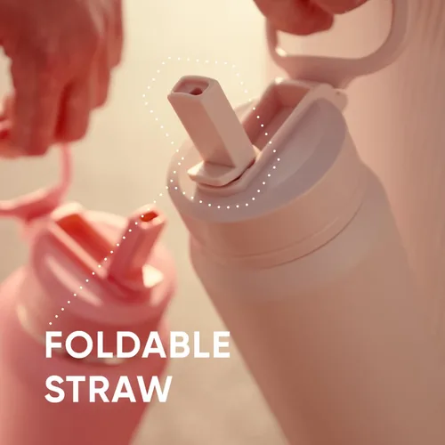 Vista 8 de Hydrapeak Botella de agua deportiva aislada de 32 onzas con tapa con popote, a prueba de fugas y derrames, mantiene las bebidas frías durante 24