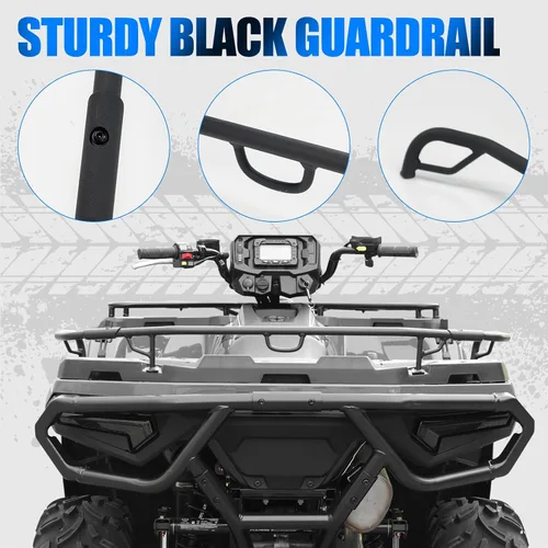 Vista 4 de A & UTV PRO Extensor de rack trasero para Polaris Sportsman 570 450 H.O. Accesorios 2021-2025, extensor de estante trasero de acero resistente