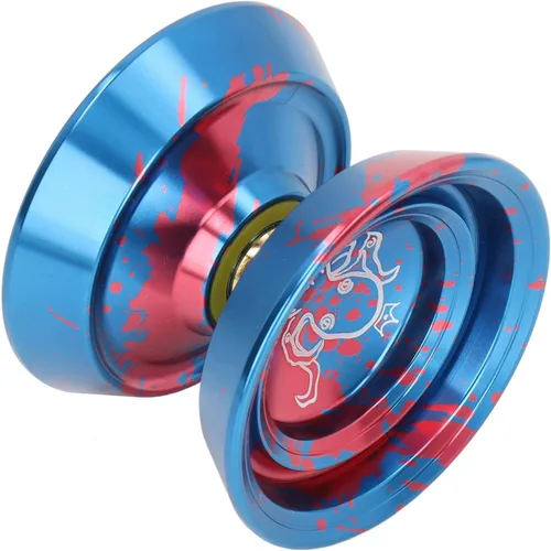 Vista 8 de Asixxsix Responsive Yoyo, Yoyo profesional de aleación de aluminio de metal con guante, 3 cuerdas y patrón de pulpo, repuesto avanzado de bola Yoyo