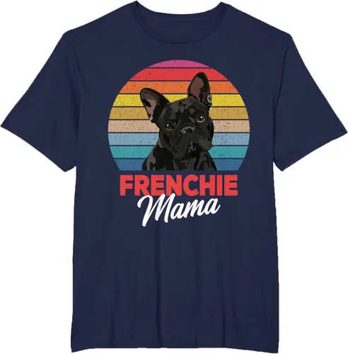 Vista 69 de Frenchie Mama - Camiseta divertida de regalo para niñas y perros Bulldog Francés, Negro, S