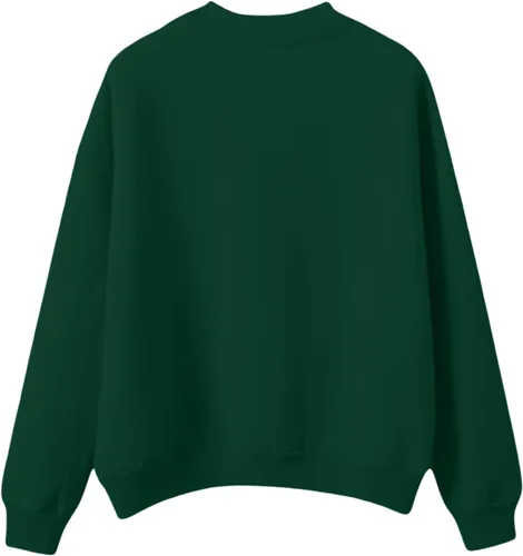 Vista 3 de Sudadera de manga larga para mujer, sudaderas de gran tamaño, ajuste holgado, color liso, tallas S-2XL