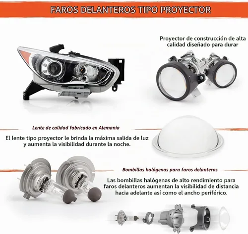 Vista 3 de AKKON - Compatible con Infiniti Jx35 2013 / 2014-2015 QX60 OE HID modelo proyector LED conjunto de faros delanteros