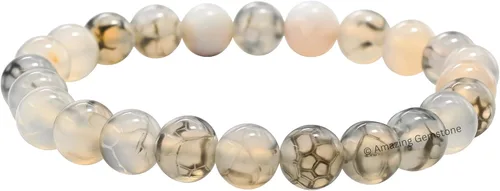 Vista 194 de Amazing Gemstone Crystal Bracelet for Women Men's Gifts - Protection Healing Crystal Bracelet - 8mm Gemstone Beaded Stretchable Bracelet Pulseras
