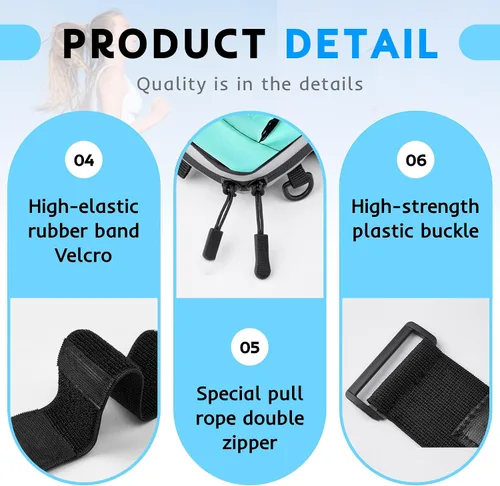 Vista 4 de Brazalete para correr, correa deportiva ajustable para correr, brazalete de entrenamiento para iPhone, bolsa de celular para ejercicio para hombres