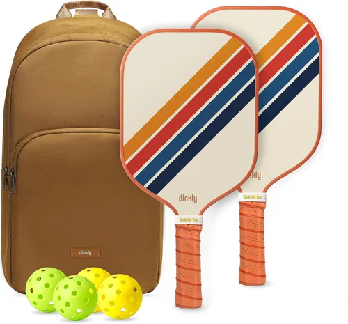 Vista 11 de Juego de 2/4 palas de pickleball - Raqueta de pickleball de grafito/fibra de vidrio aprobada por USAPA, 2 raquetas de pickleball, 4 pelotas y 1