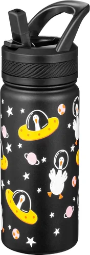 Vista 29 de Fanhaw Botella de Agua Aislada para Niños de 18 Oz con Tapa de Pajita – Acero Inoxidable de Doble Pared al Vacío, A Prueba de Fugas, Botellas