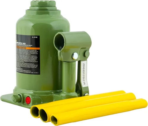 Vista 4 de Pro-Lift Gato de botella soldado de 12 toneladas - Perfil bajo (24,000 libras) Capacidad de elevación hidráulica con bomba lateral Mango de dos