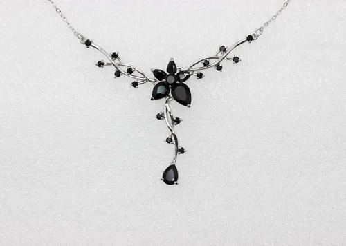 Vista 3 de Faship Precioso conjunto de collar y pendientes de cristal CZ