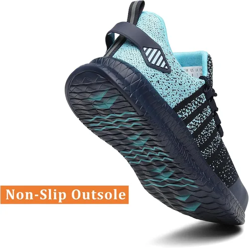 Vista 4 de Zapatos de punta de acero para hombres y mujeres, cómodos, ligeros, zapatos de seguridad para el trabajo, a prueba de pinchazos, antideslizantes