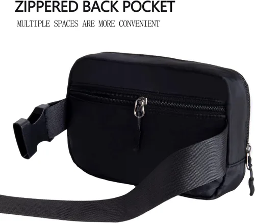 Vista 6 de Riñonera cruzada para mujer en todas partes, Negro, talla única , Riñonera para mujer