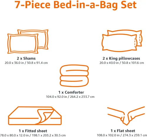 Vista 5 de Tienda Basics - Juego de ropa de cama de microfibra ligera de varias piezas