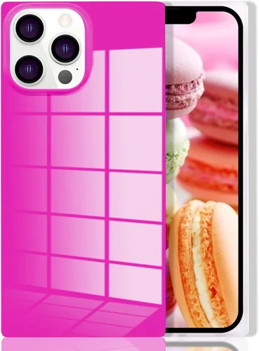Vista 14 de Funda rectangular compatible con iPhone 15 Neon para mujer, diseño de lujo de fluorescencia brillante, flexible, suave, delgada, de gel de goma TPU