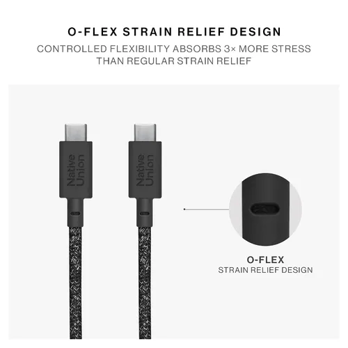Vista 7 de Native Union Cable de correa XL de 100 W – Cable de carga USB-C a USB-C ultra fuerte de 10 pies para iPhone 17/17 Pro/17e, iPhone Air, MacBook Cosmos
