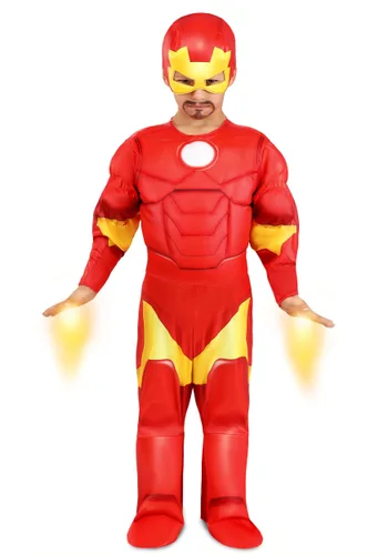 Vista 2 de Disfraz Deluxe de Iron Man para Niños Pequeños Multicolor