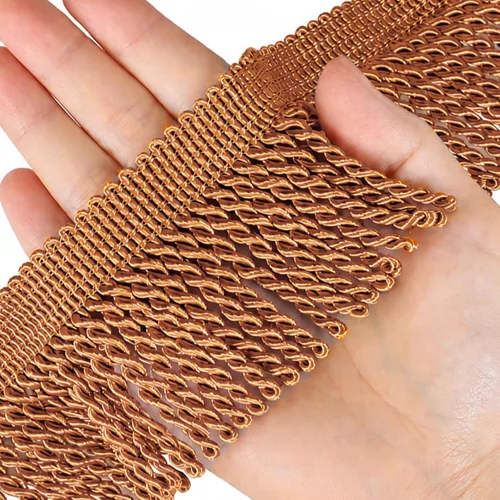 Vista 4 de Cortina de flecos de lingotes de 5 yardas/2.5 pulgadas, adornos de tela con flecos para el hogar, accesorios de costura para manualidades, ropa