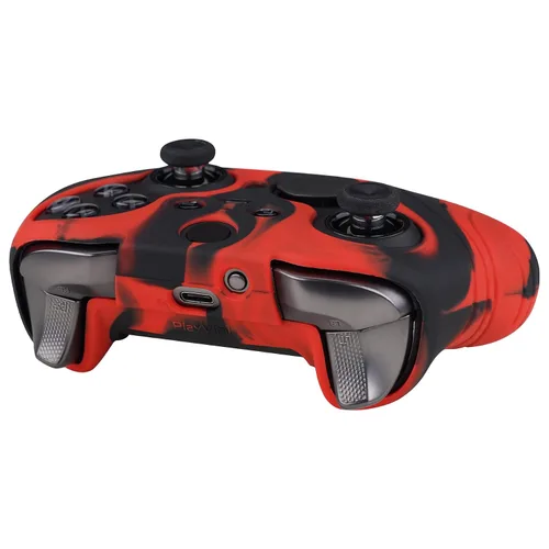 Vista 9 de PlayVital Samurai Edition Anti Slip Silicone Case Cover for Xbox Elite Wireless Controller Series 2, Ergonomic Soft Rubber Skin Protector for Xbox