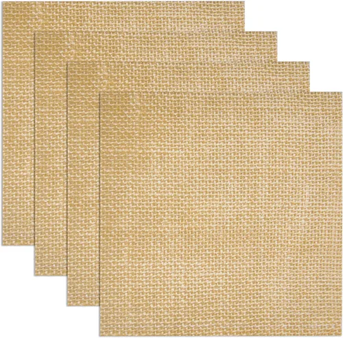 Vista 5 de Gift Boutique 100 servilletas de arpillera impresas para cócteles, bebidas, papel rústico, natural, marrón, para postre, vintage, campestre, boda