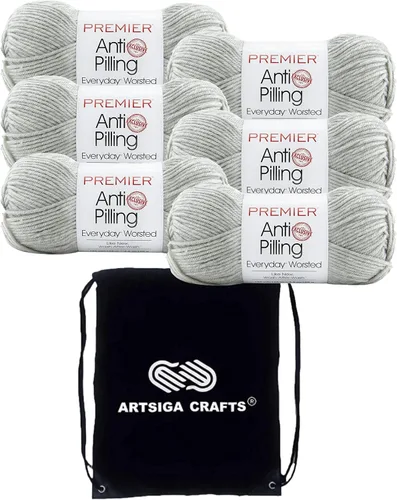 Vista 32 de Premier Yarns Antibolitas para todos los días Blancanieves 100-1 Dn100-1-Snow-White