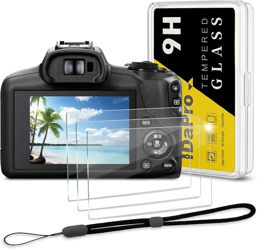 Vista 16 de iDaPro 2 protectores de pantalla para Canon EOS R1/EOSR1 + [2 piezas] Protector de pantalla de vidrio superior, vidrio templado, dureza 9H