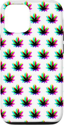 Vista 27 de Funda para iPhone 13 Pro Max Weed Pattern Colorido Psicodélico Marihuana Cannabis Stoner Case