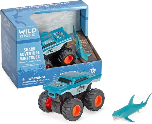 Vista 3 de Wild Republic Anaconda & Truck Adventure Playset, regalos para niños, juguete imaginativo, juego de 2 piezas, reptil, 4 pulgadas