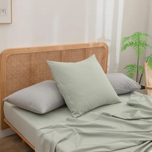 Vista 53 de BESTOUCH 100% Algodón Lavado Funda de Almohada para Cabello y Piel, Sensación de Lino, Suave, Cómoda, Transpirable, Juego de 2 Fundas de Almohada