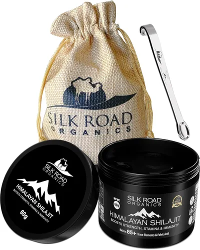 Vista 10 de Shilajit puro del Himalaya (120 gm) semilíquido con ácido fúlvico y más de 85 minerales traza para metabolismo, apoyo del sistema inmunológico