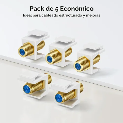 Vista 6 de Cable Matters Paquete de 5 insertos de conector Keystone RG6, cambiador