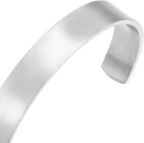 Vista 2 de Pulsera ajustable de acero inoxidable COOLSTEELANDBEYOND para hombres y mujeres minimalista