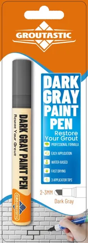 Vista 8 de Pluma de lechada – Negro – Pluma de pintura y reparación de lechada para azulejos para baño y cocina, marcador de retoque de lechada impermeable