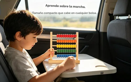 Vista 9 de MAGIKON Ábaco miniatura, marco de conteo de madera de 5 filas