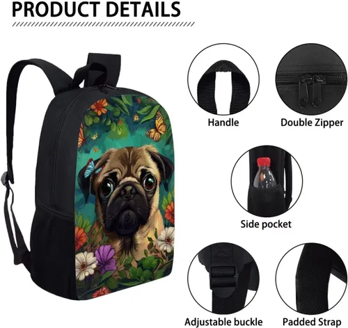 Vista 39 de HUGS IDEA Los animales frescos 3D niños escuela libro bolsa niños impresión mochilas, Baloncesto, Moderno