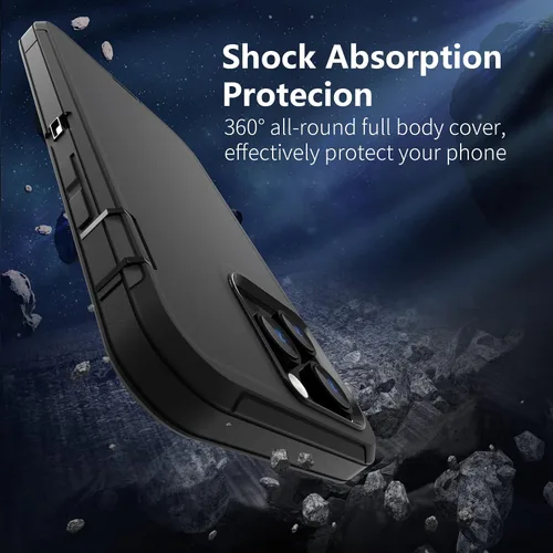 Vista 3 de Funda compatible con iPhone 14 Pro Max, funda protectora de alta resistencia, cuerpo completo, goma de silicona duradera a prueba de golpes