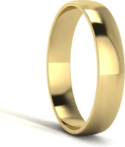 Vista 3 de Anillo de boda unisex sólido de oro blanco, rosa, amarillo de 14 quilates, 4mm, cómodo, tradicional, altamente pulido, banda lisa