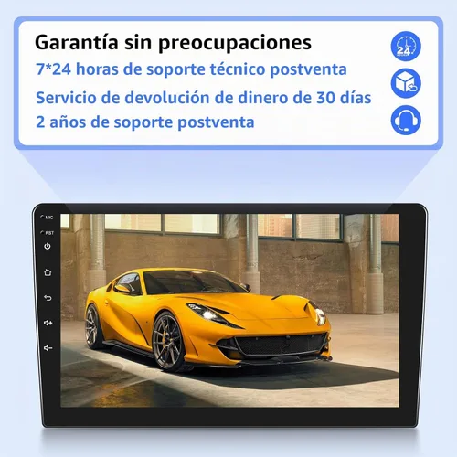 Vista 8 de [2G+64G] 10.1 pulgadas doble Din Android coche estéreo 10 pulgadas pantalla táctil Radio con inalámbrico y con cable CarPlay/Android Auto/Mirror
