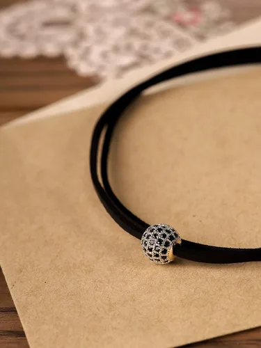 Vista 5 de Sacina Gargantilla gótica hippie con anillo en O, gargantilla de piel sintética negra, gargantilla negra, gargantilla gótica bohemia, regalo